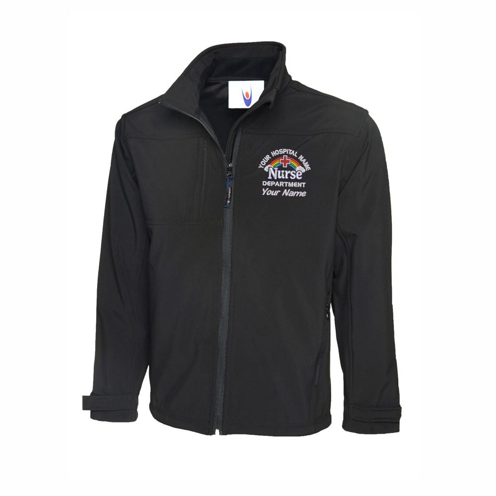 Rainbow & Cloud Nurse Soft Shell Jacket
