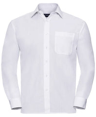 Long sleeve polycotton easycare poplin shirt J934M