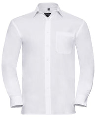 Long sleeve pure cotton easycare poplin shirt J936M