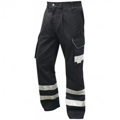 Leo Workwear ILFRACOMBE Cargo Trouser Non ISO 20471 Black