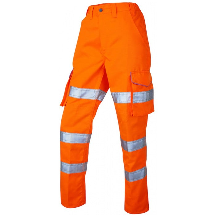 Leo Workwear PENNYMOOR ISO 20471 Class 2 Women's Poly/Cotton Cargo Trouser Orange