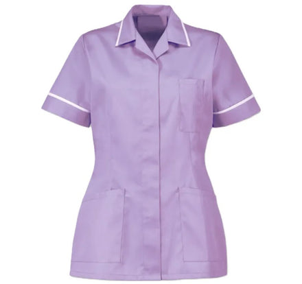 Size 16 Alexandra Women’s Nurses Tunic Lilac with White Trim (D313)