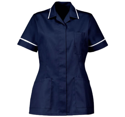 Size 20 Alexandra Women’s Nurses Tunic Sailor Navy with White Trim (D313)