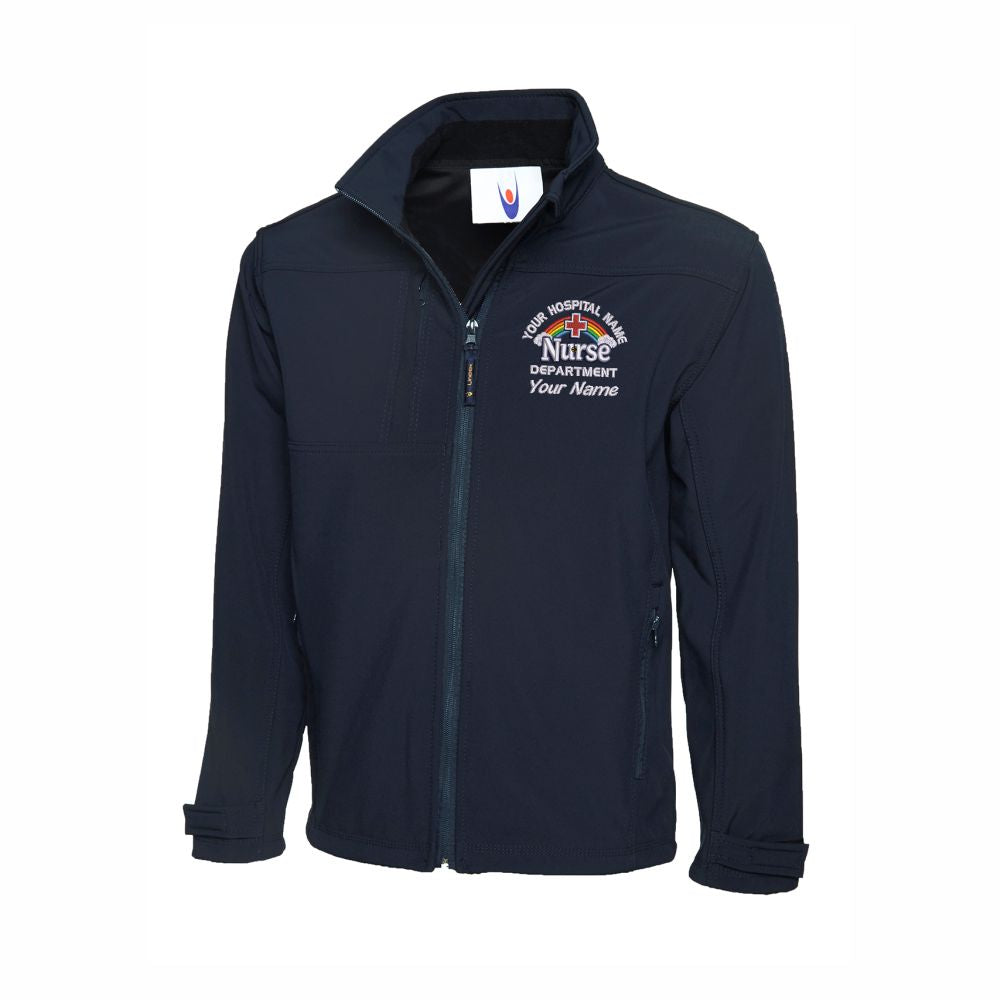 Rainbow & Cloud Nurse Soft Shell Jacket