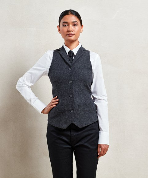 Women's herringbone waistcoat PR626