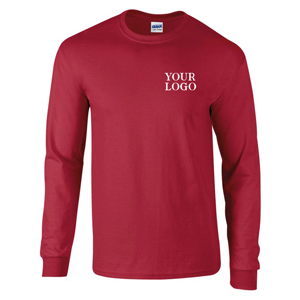 Long sleeve shirt with big letters on back best sale