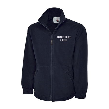 Fleece Jacket with Embroidered Text