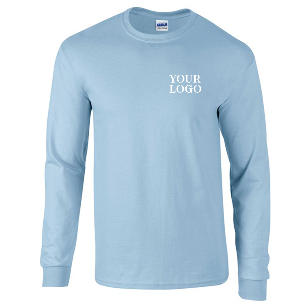 Unisex Long Sleeve Cuffed T shirt with FREE Logo GD014 Custom