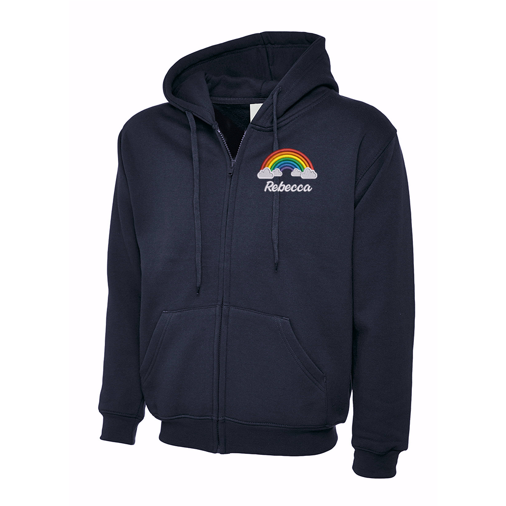 Rainbow With Clouds Hoodie Personalised Hoodies For NHS Staff rainbow-with-clouds-hoodie-personalised-hoodies-for-nhs-staff