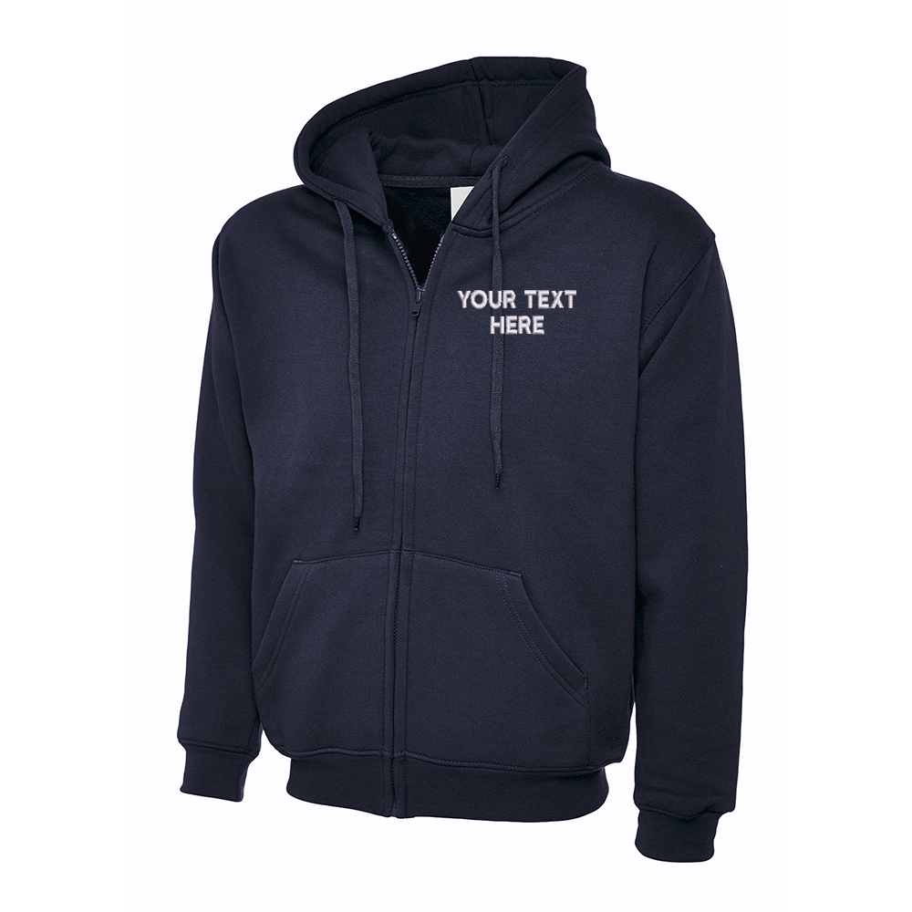 Hoodie with Embroidered Text
