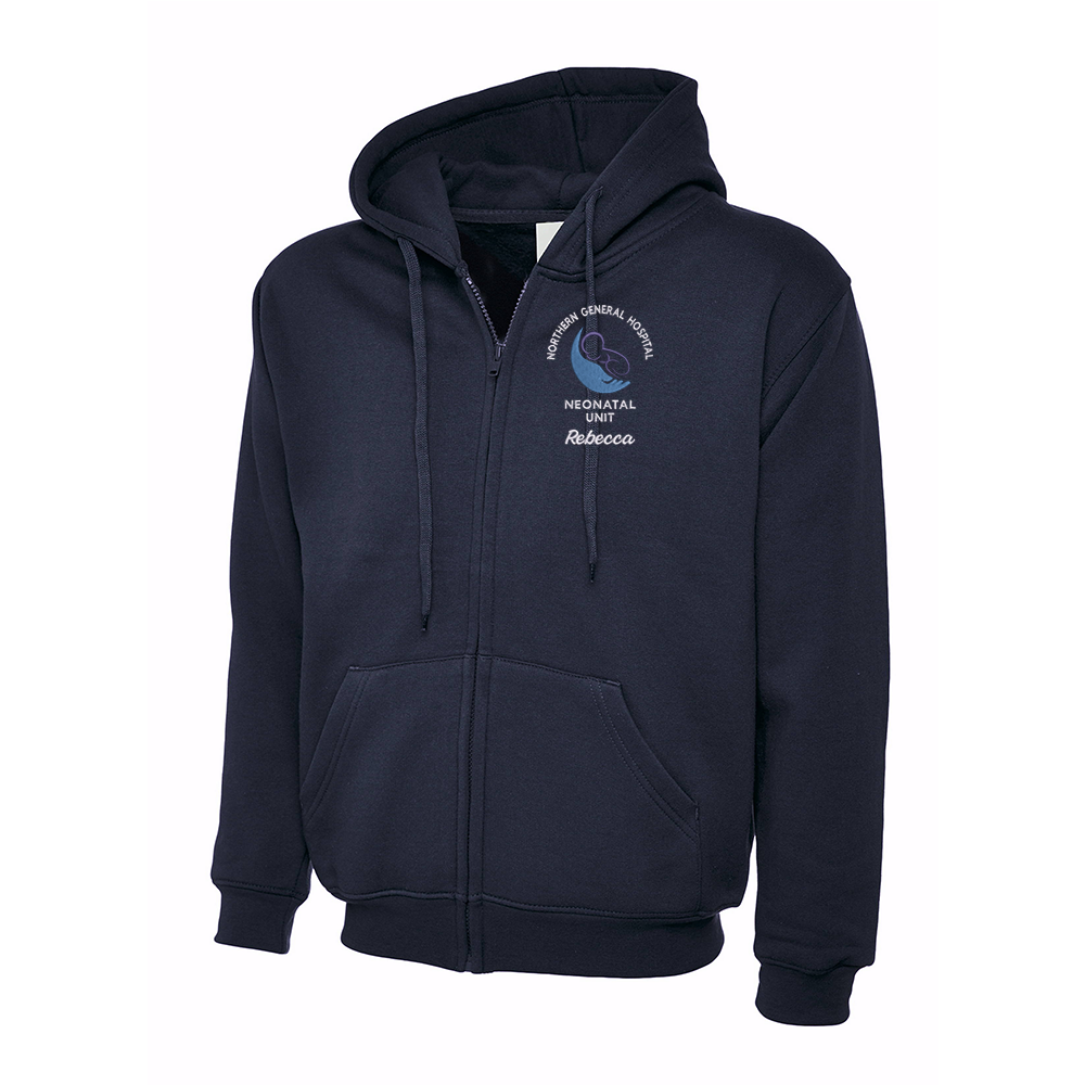 Nhs logo zipped hooded sweatshirt sales