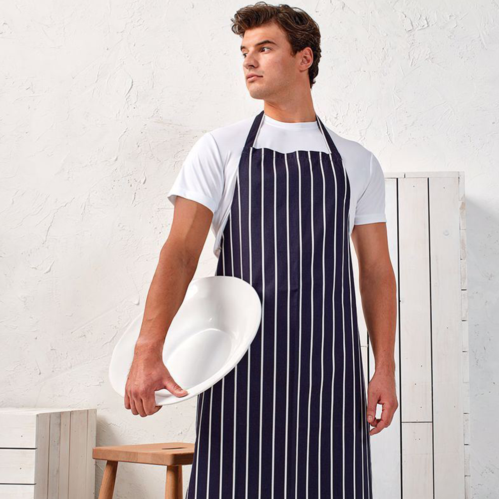 Striped bib apron PR110