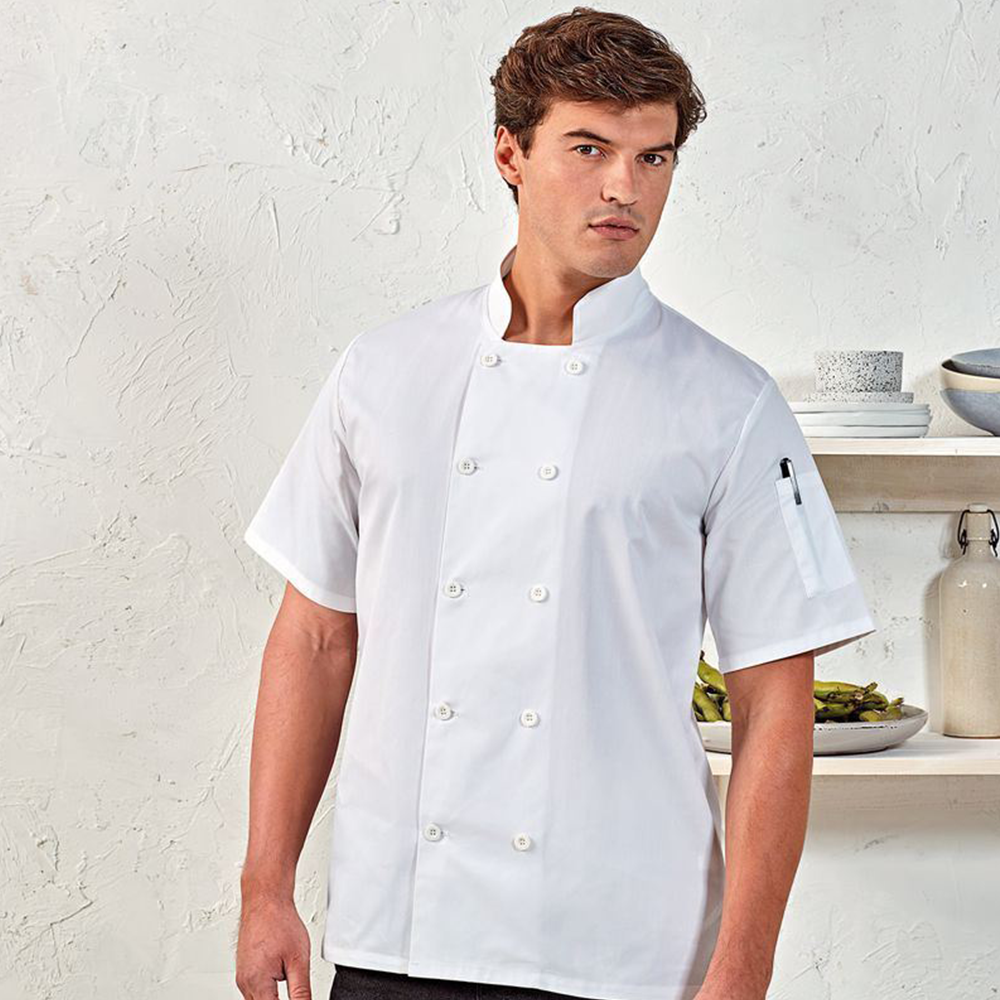 Short sleeve chef s jacket PR656
