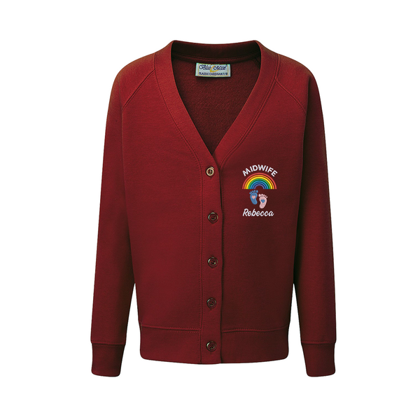 Rainbow Midwife Cardigan NHS Department Clothing Custom Uniforms