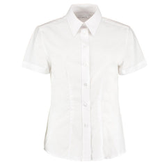 Women's workplace Oxford blouse short-sleeved (tailored fit) KK360