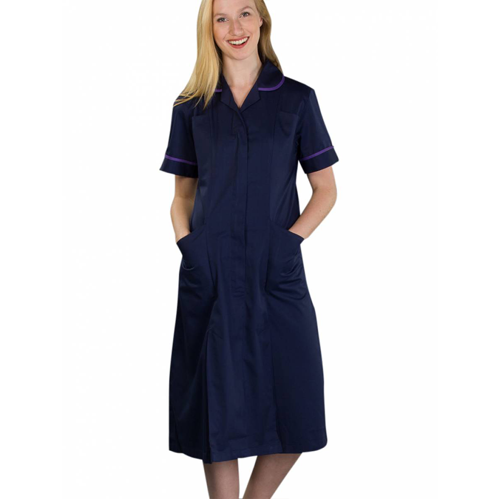 Pink And Navy Blue Women's Nurse Wear | Hospital Uniform For Nurses | –  Uniform Sarees