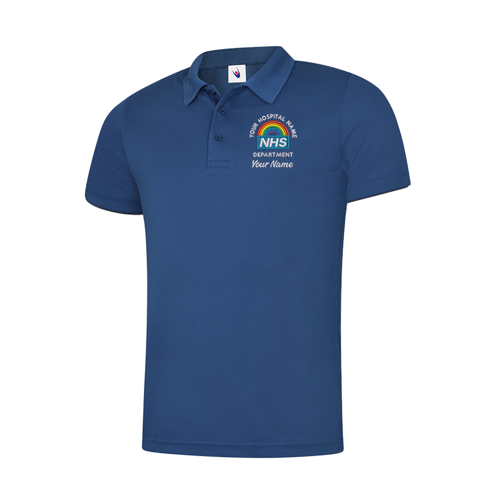 NHS Rainbow Unisex Cool Polo Shirt