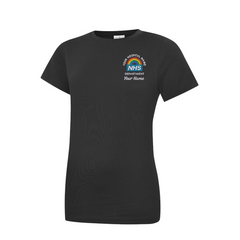 NHS Rainbow Ladies Fitted Round Neck T-Shirt