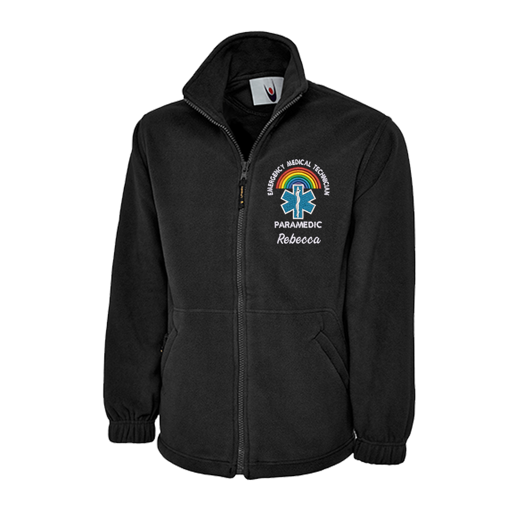Rainbow Paramedic Fleece Jacket NHS Department Fleece Custom Uniforms